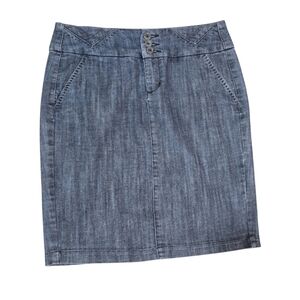 One 5 One Vintage Y2K Low Rise Denim Skirt Size Medium Knee Length